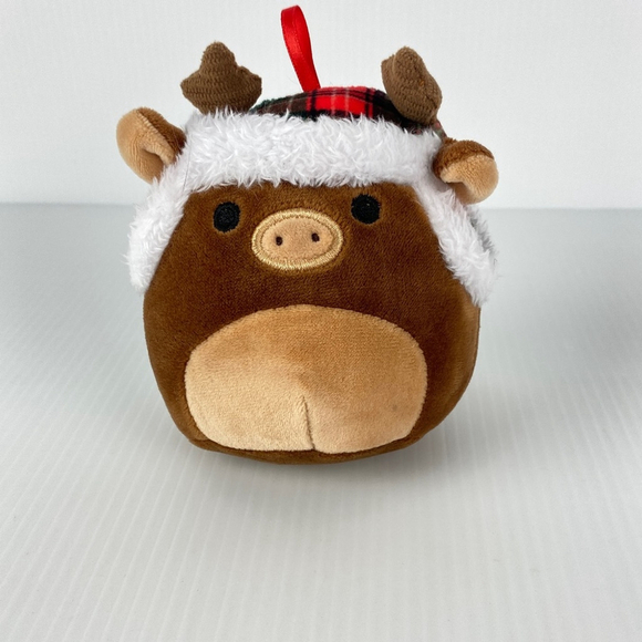 Squishmallow Maurice the Moose in Hat Tree Decoration 4.5 inches - Picture 1 of 7